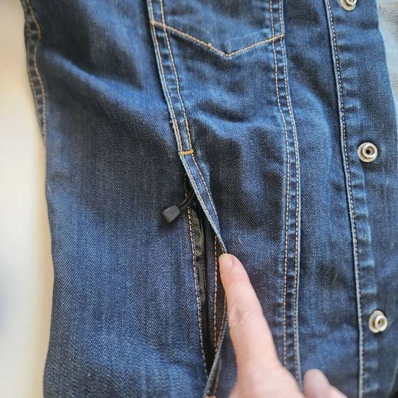 Levi's Commuter Denim Moto Cycling Biking Trucker Jacket Men's Size Small  - Picture 7 of 10